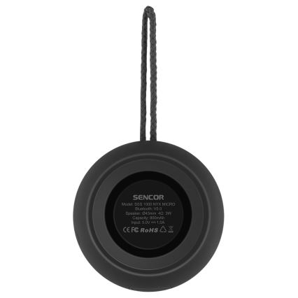 Sencor - Ηχείο Bluetooth 3W 800 mAh IPX4 μαύρο