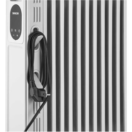 Sencor - Θερμαντήρας λαδιού με 11 στοιχεία, 1000/2300 W, 230 V, λευκός + τηλεχειριστήριο