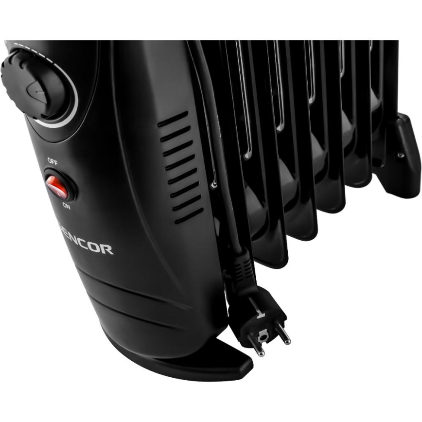 Sencor - Θερμαντήρας λαδιού με 7 φτερά 700W/230V μαύρος