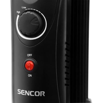 Sencor - Θερμαντήρας λαδιού με 7 φτερά 700W/230V μαύρος