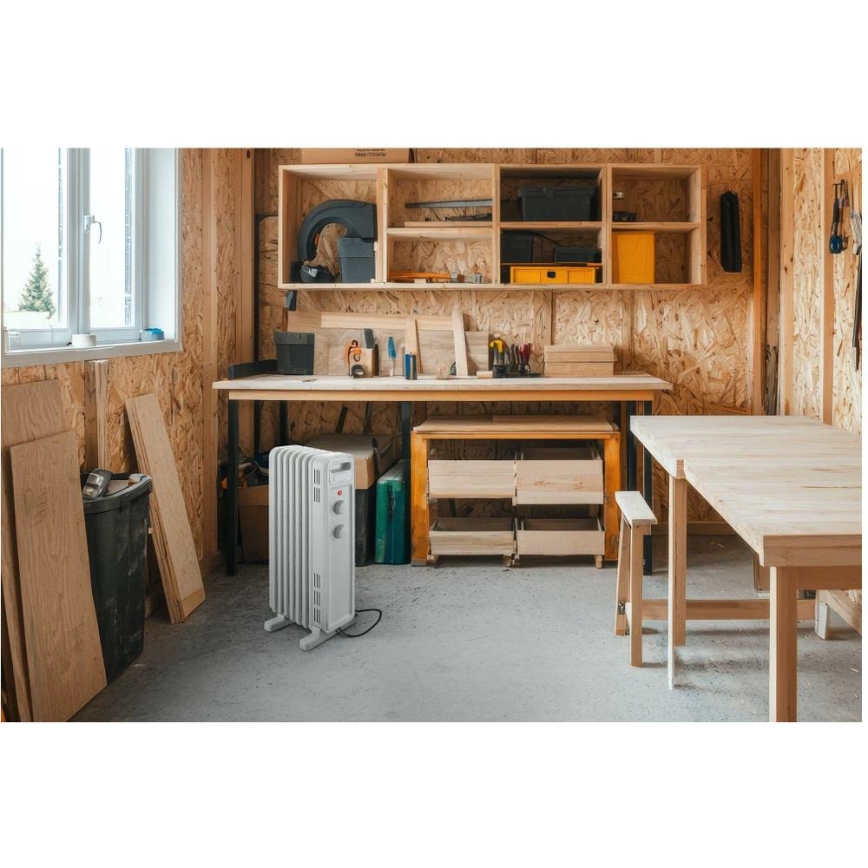 Sencor - Θερμαντήρας λαδιού με 7 πτερύγια 600/900/1500W/230V λευκό