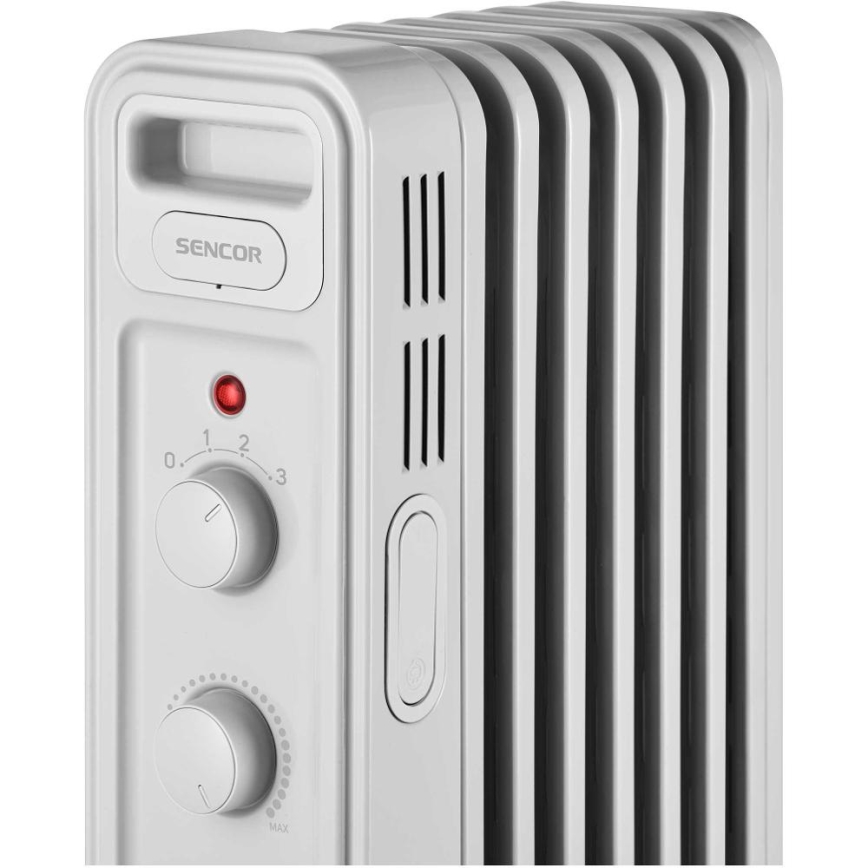 Sencor - Θερμαντήρας λαδιού με 7 πτερύγια 600/900/1500W/230V λευκό