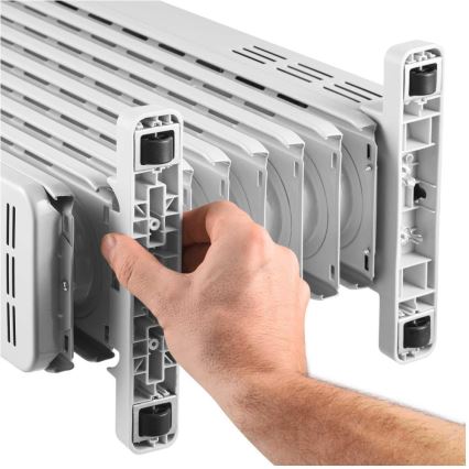 Sencor - Θερμαντήρας λαδιού με 9 φέτες 800/1200/2000W/230V λευκό