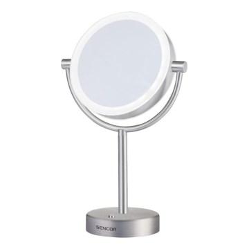 Sencor - Καθρέφτης καλλυντικών με LED φωτισμό LED/5W/230V από ανοξείδωτο ατσάλι