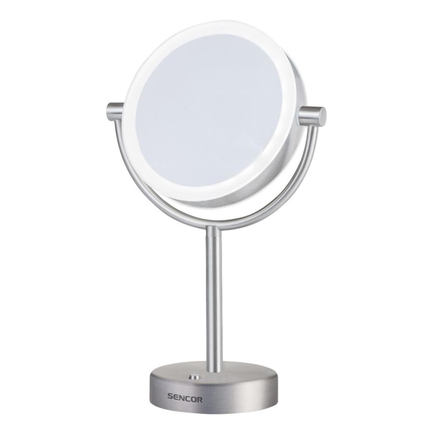 Sencor - Καθρέφτης μακιγιάζ με οπίσθιο φωτισμό LED LED/5W/230V ανοξείδωτο ατσάλι