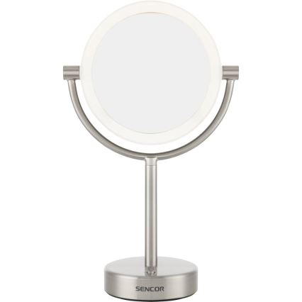 Sencor - Καθρέφτης μακιγιάζ με οπίσθιο φωτισμό LED LED/5W/230V ανοξείδωτο ατσάλι
