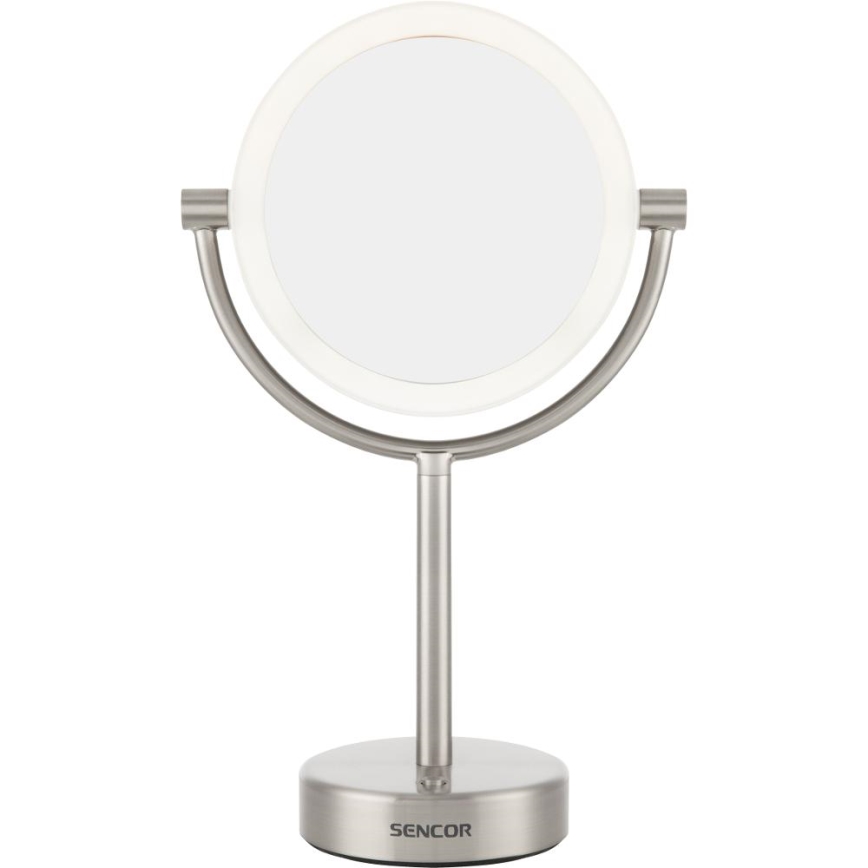 Sencor - Καθρέφτης μακιγιάζ με οπίσθιο φωτισμό LED LED/5W/230V ανοξείδωτο ατσάλι