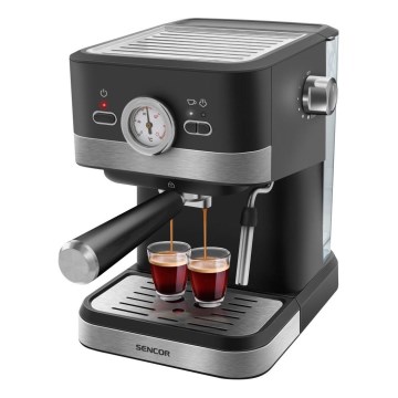 Sencor - Καφετιέρα πίεσης espresso 1050W/230V μαύρο/ματ χρώμιο
