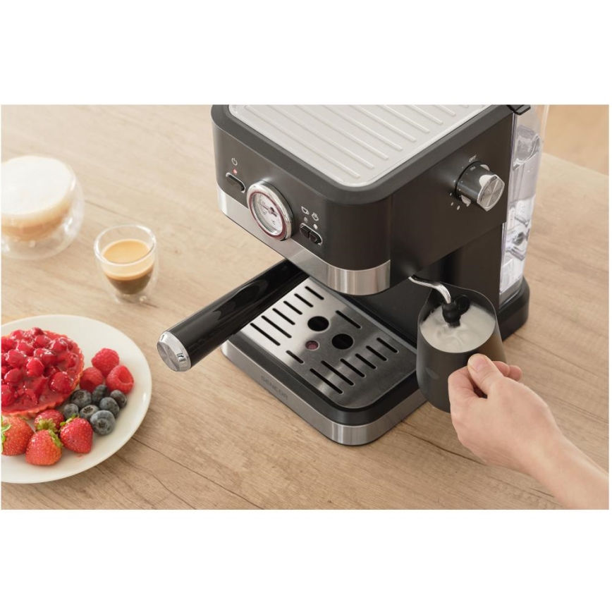 Sencor - Καφετιέρα πίεσης espresso 1050W/230V μαύρο/ματ χρώμιο