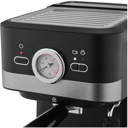 Sencor - Καφετιέρα πίεσης espresso 1050W/230V μαύρο/ματ χρώμιο