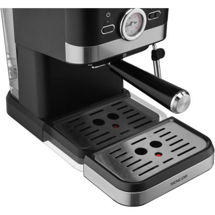 Sencor - Καφετιέρα πίεσης espresso 1050W/230V μαύρο/ματ χρώμιο