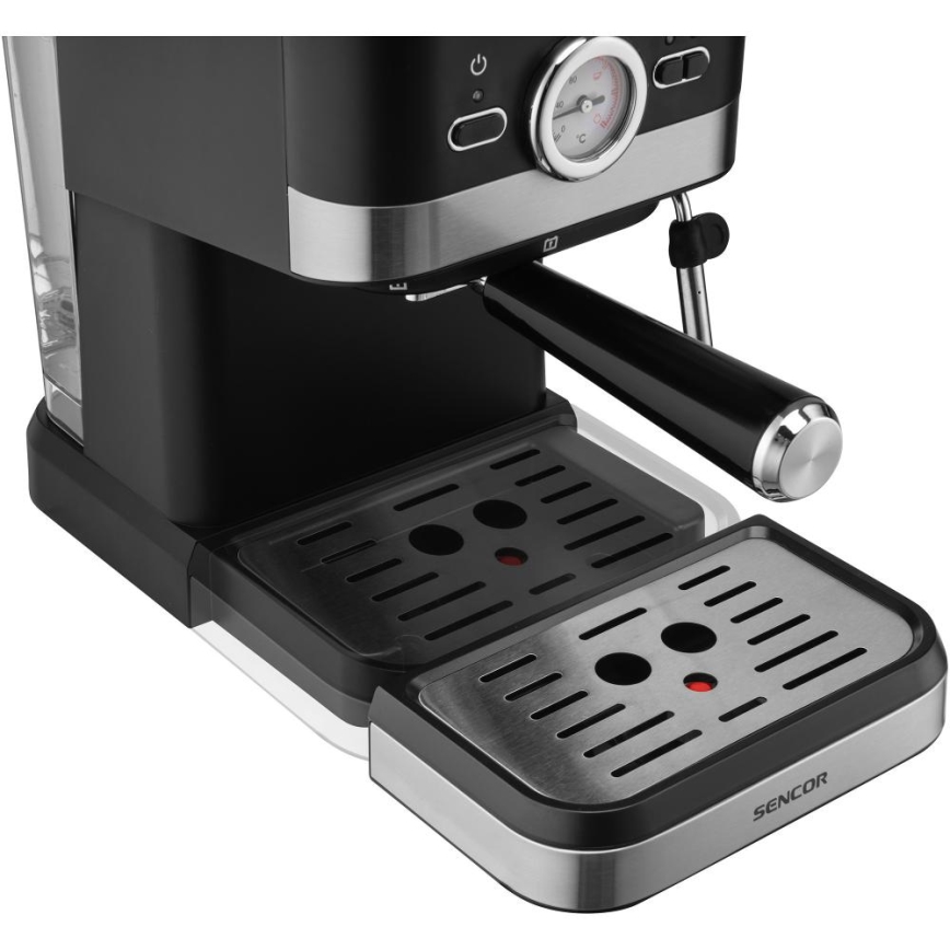 Sencor - Καφετιέρα πίεσης espresso 1050W/230V μαύρο/ματ χρώμιο
