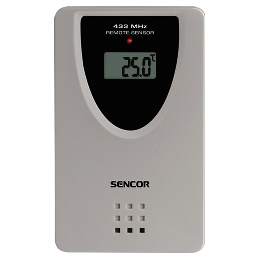 Sencor - Μετεωρολογικός σταθμός με έγχρωμη οθόνη LCD, ξυπνητήρι και προβολέα 2xAA + 2xAAA