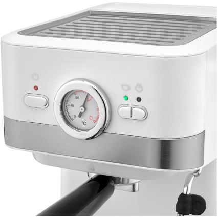 Sencor - Μηχανή εσπρέσο με μοχλό 1050W/230V λευκή/ματ χρώμιο