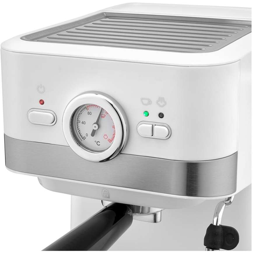 Sencor - Μηχανή εσπρέσο με μοχλό 1050W/230V λευκή/ματ χρώμιο