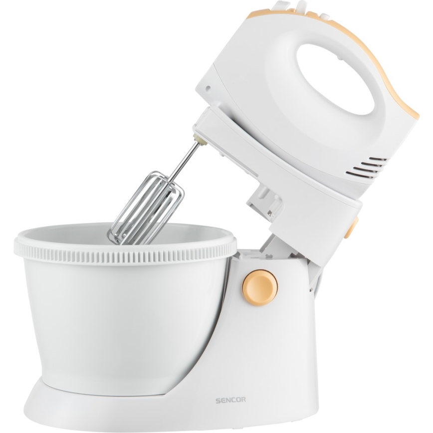 Sencor - Μίξερ χειρός με περιστρεφόμενο μπολ 500W/230V λευκό
