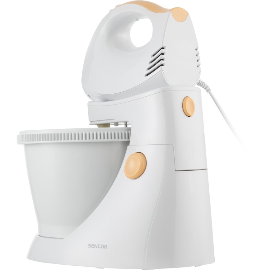 Sencor - Μίξερ χειρός με περιστρεφόμενο μπολ 500W/230V λευκό