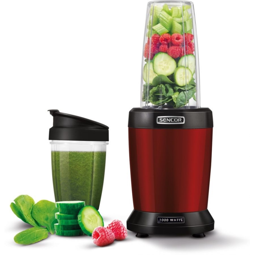 Sencor - Μπλέντερ Νutri Smoothie 1000W/230V κόκκινο