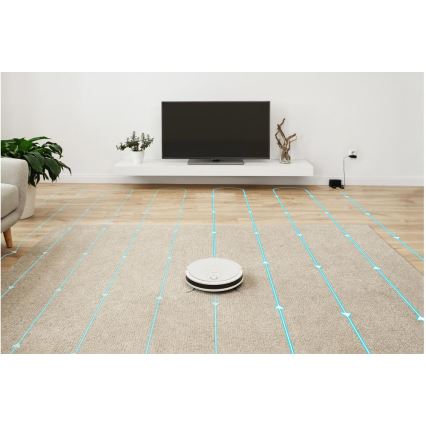 Sencor - Σκούπα ρομπότ με ένα mop 2σε1 28W/2600 mAh Wi-Fi λευκό + τηλεχειριστήριο