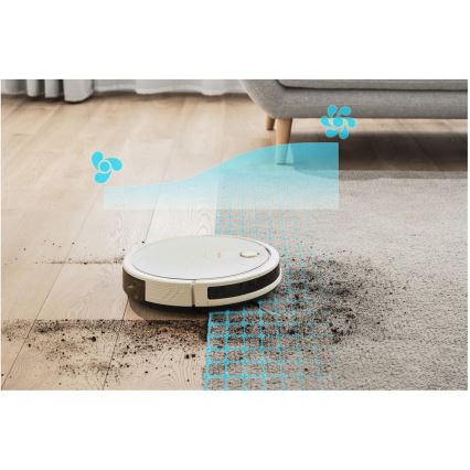 Sencor - Σκούπα ρομπότ με ένα mop 2σε1 28W/2600 mAh Wi-Fi λευκό + τηλεχειριστήριο