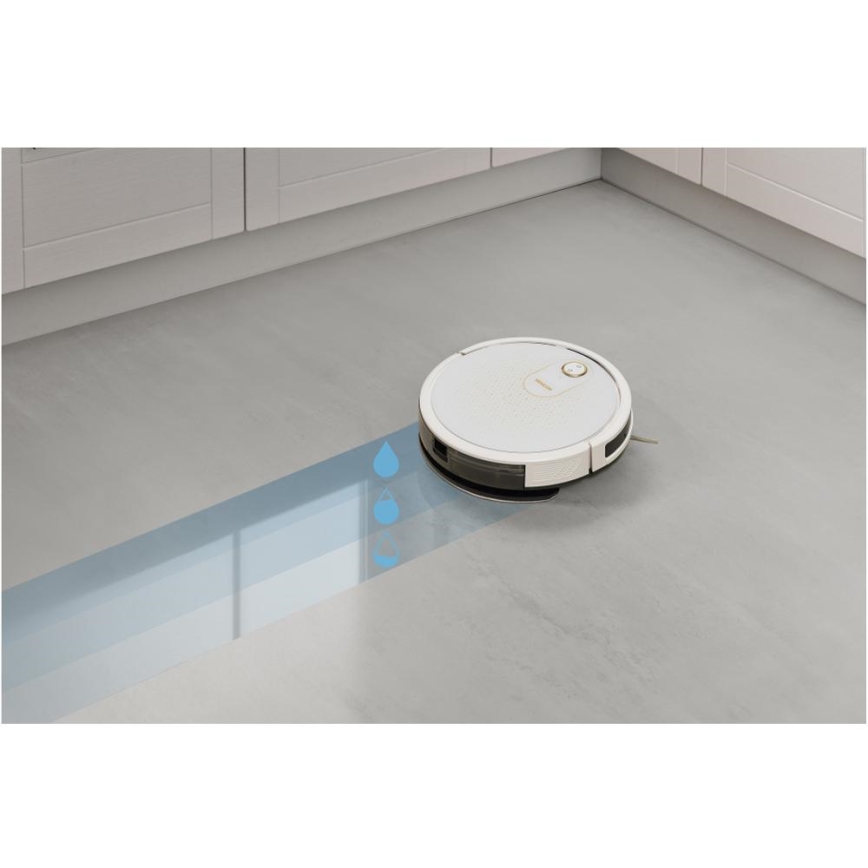 Sencor - Σκούπα ρομπότ με ένα mop 2σε1 28W/2600 mAh Wi-Fi λευκό + τηλεχειριστήριο