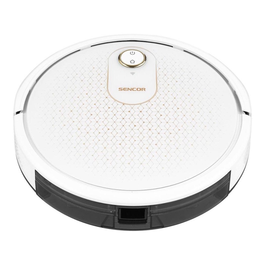 Sencor - Σκούπα ρομπότ με ένα mop 2σε1 28W/2600 mAh Wi-Fi λευκό + τηλεχειριστήριο