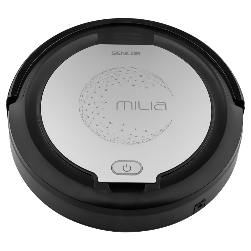 Sencor - Σκούπα ρομπότ με σφουγγαρίστρα 2σε1 15W/14,4V 1500 mAh μαύρο