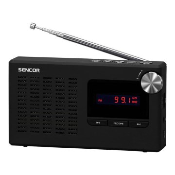 Sencor - Φορητός PLL FM ραδιοδέκτης 5W 800 mAh 3,7V USB και MicroSD