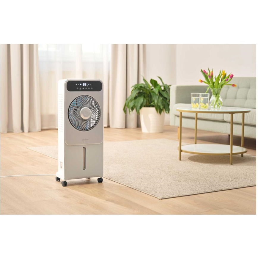 Sencor - Φορητός κλιματιστικός ανεμιστήρας 28W/230V γκρι με τηλεχειριστήριο