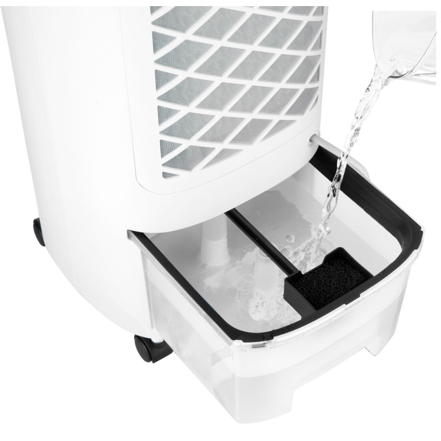 Sencor - Φορητός ψύκτης αέρα με οθόνη LED 3σε1 45W/230V λευκό + τηλεχειριστήριο