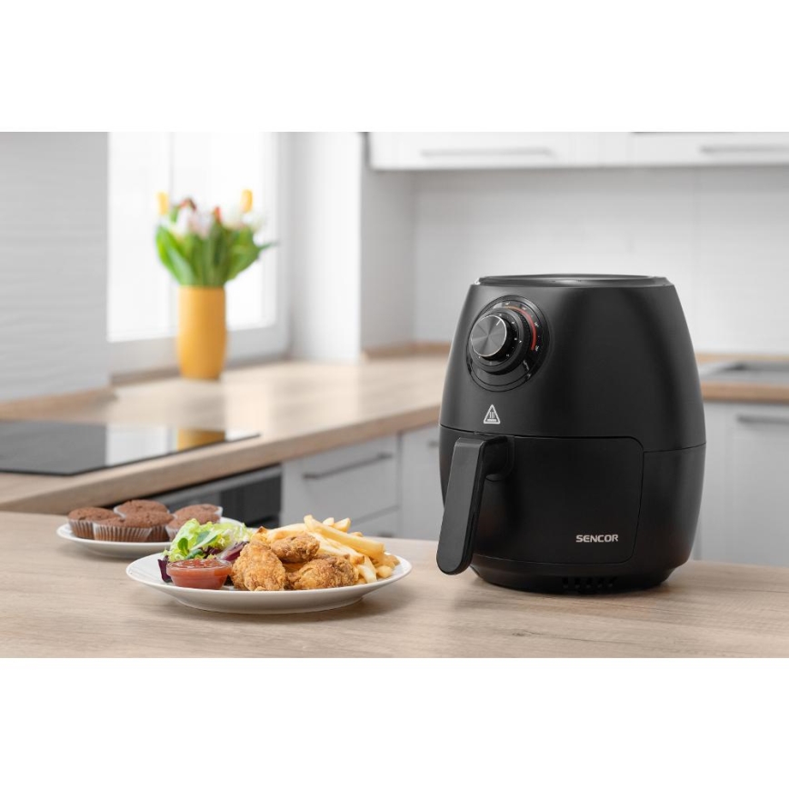 Sencor - Φριτέζα θερμού αέρα 3,5 l 1300W/230V μαύρο