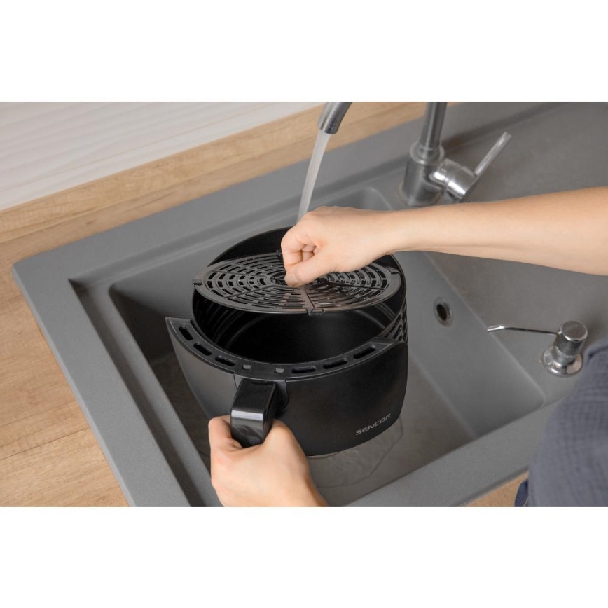 Sencor - Φριτέζα θερμού αέρα 3,5 l 1300W/230V μαύρο