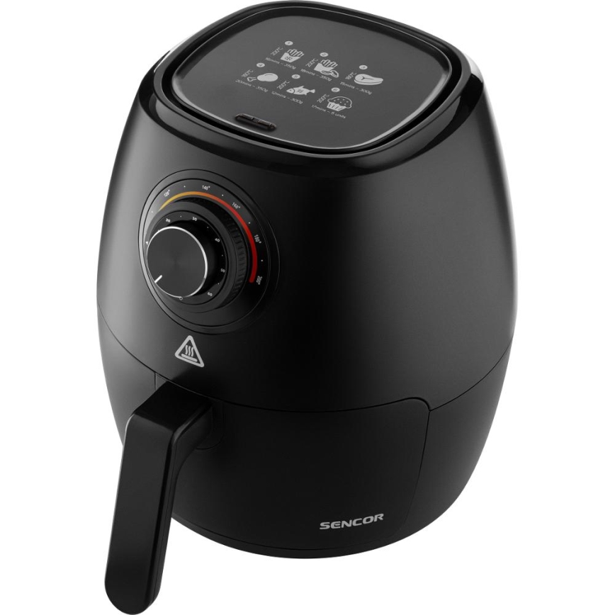 Sencor - Φριτέζα θερμού αέρα 3,5 l 1300W/230V μαύρο