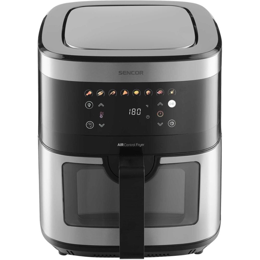 Sencor - Φριτέζα θερμού αέρα 9 l 1700W/230V μαύρο/ματ χρώμιο
