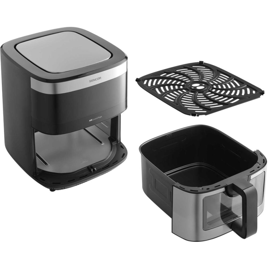 Sencor - Φριτέζα θερμού αέρα 9 l 1700W/230V μαύρο/ματ χρώμιο