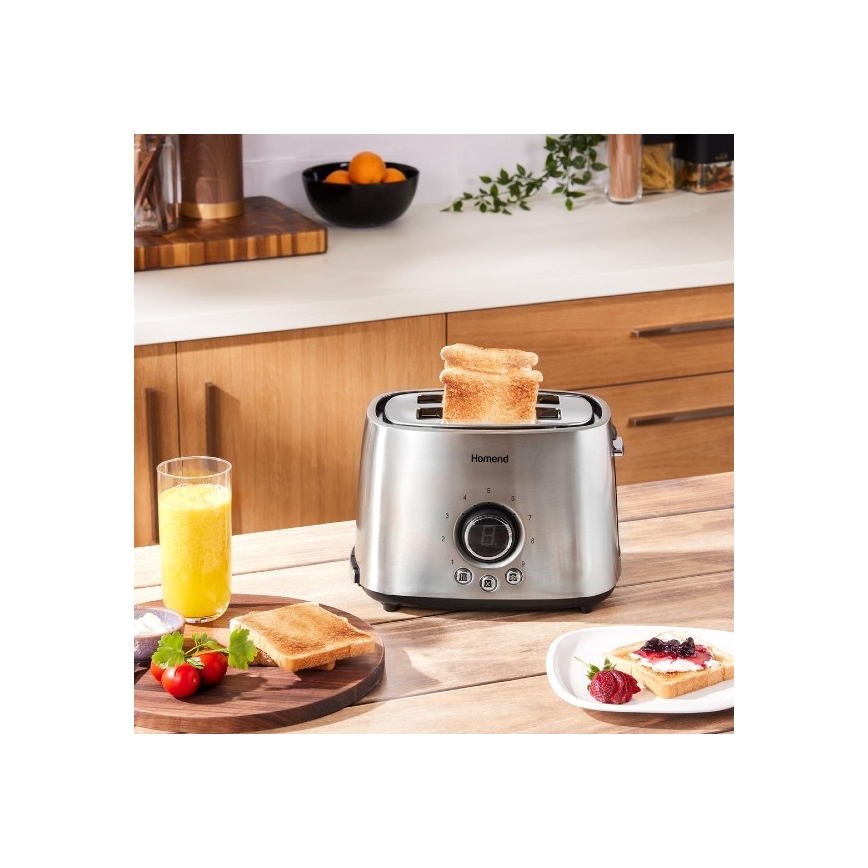 Sencor - Φρυγανιέρα δύο θέσεων 1000W/230V ασημί