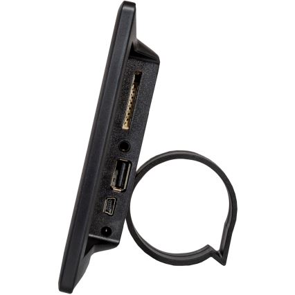 Sencor - Ψηφιακή κορνίζα 7 με ηχείο 230V μαύρη + τηλεχειριστήριο