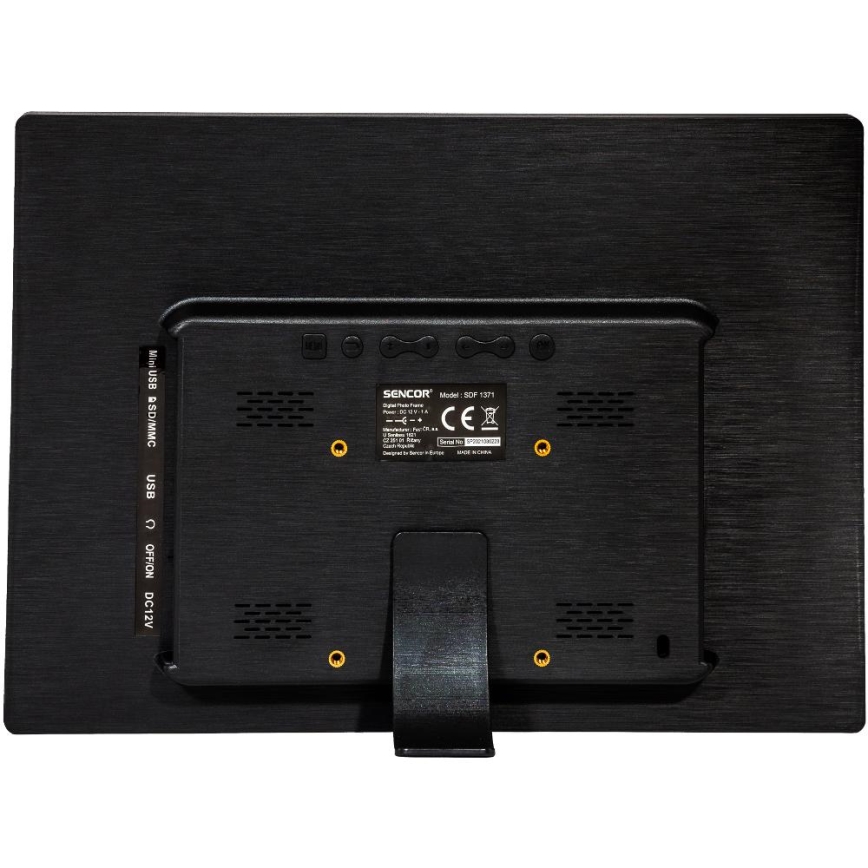 Sencor - Ψηφιακή κορνίζα φωτογραφιών 13,3 με ηχείο 230V ανθρακί + τηλεχειριστήριο