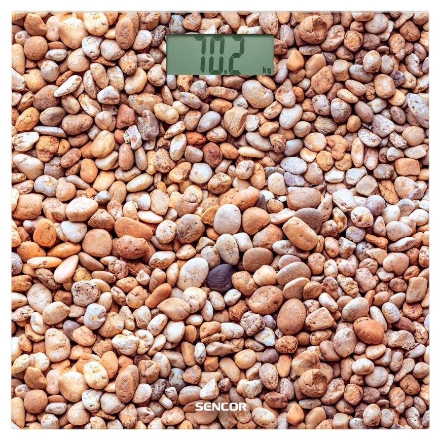 Sencor - Ψηφιακή προσωπική ζυγαριά με οθόνη LCD 1xCR2032