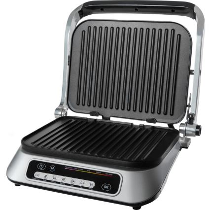 Sencor - Ψησταριά/Γκριλιέρα 2100W/230V ματ χρώμιο