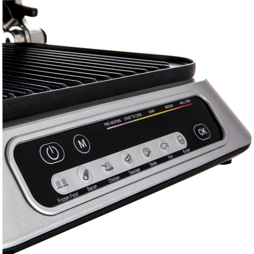 Sencor - Ψησταριά/Γκριλιέρα 2100W/230V ματ χρώμιο