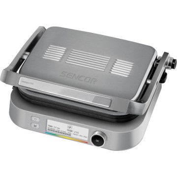 Sencor - Ψησταριά/Γκριλιέρα 2100W/230V ματ χρώμιο