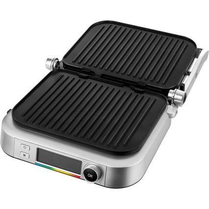 Sencor - Ψησταριά/Γκριλιέρα 2100W/230V ματ χρώμιο