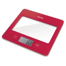 Sencor - Ψηφιακή ζυγαριά κουζίνας 1xCR2032 κόκκινο