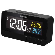 Sencor - Ψηφιακό ρολόι με ξυπνητήρι και θερμόμετρο 230V/1xCR2032