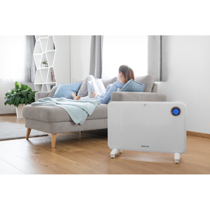 Sencor - Ψηφιακός Θερμοπομπός με οθόνη LCD και θερμοστάτη 750W/1500W/230V IP24
