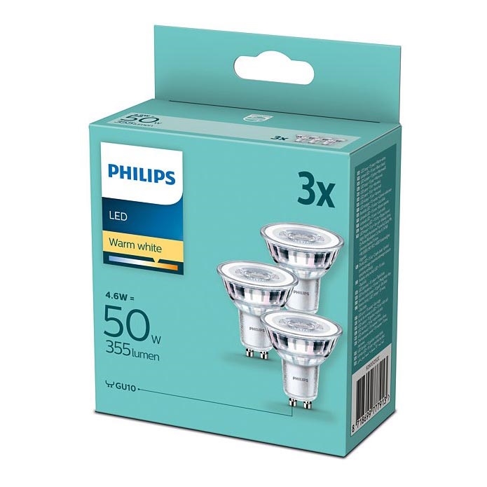 SET  3xLED λαμπτήρες Philips GU10/4,6W/230V 2700K