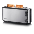 Severin AT 2515 - Φρυγανιέρα για δύο φέτες 1000W/230V ανοξείδωτο/μαύρο