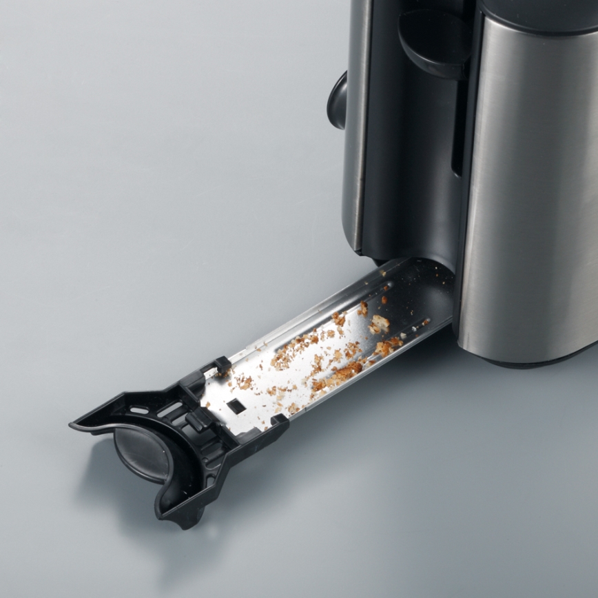 Severin AT 2515 - Φρυγανιέρα για δύο φέτες 1000W/230V ανοξείδωτο/μαύρο