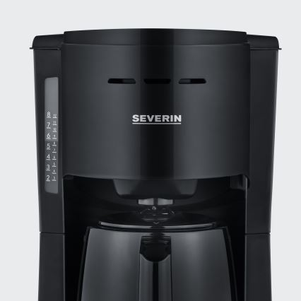 Severin KA 9306 - Καφετιέρα με θερμική κανάτα 1 l 1000W/230V μαύρη